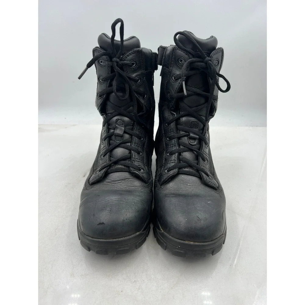 Thorogood Boots Mens Sz 9W Combat Leather Work Sniper Tactical Side Zip 834-6760